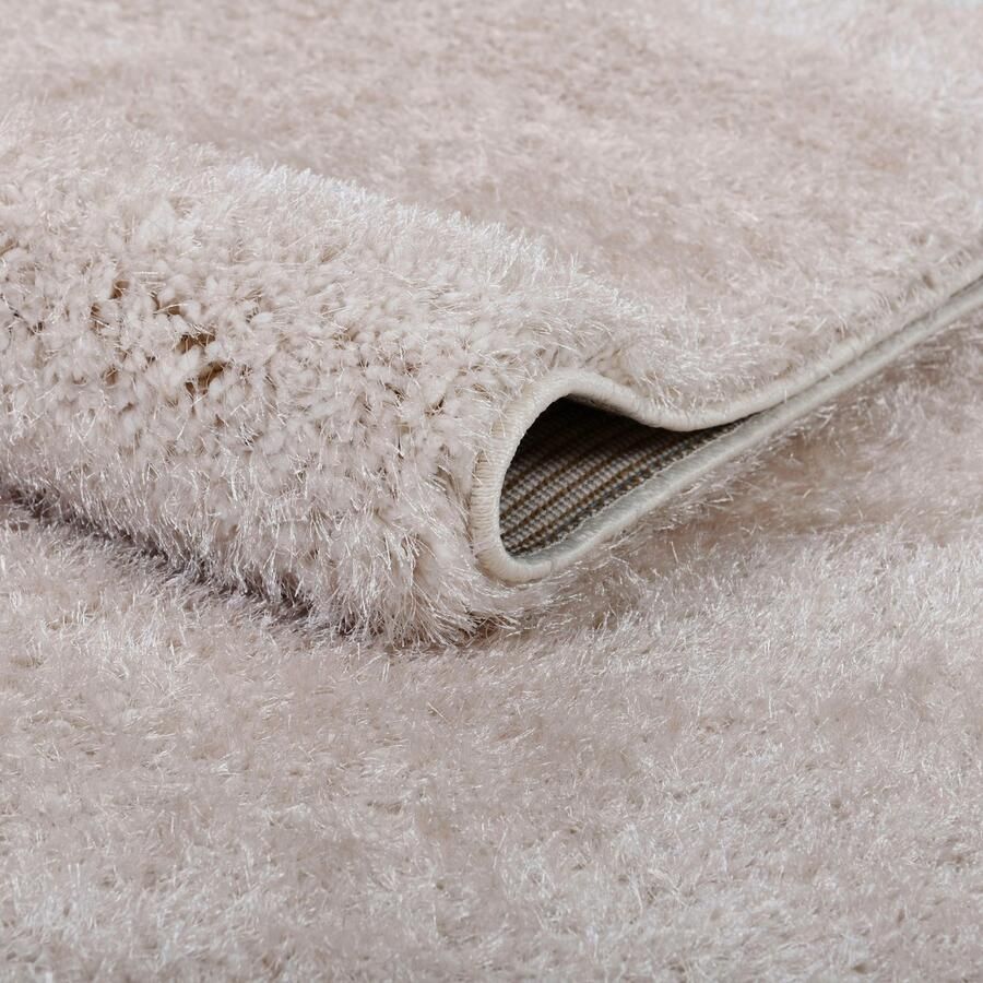 My home Hoogpolig vloerkleed Malin Shaggy in unikleuren uni licht glanzend bijzonder zacht - Foto 2