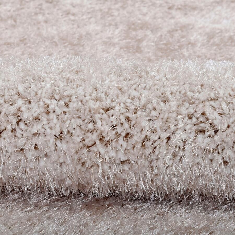 My home Hoogpolig vloerkleed Malin Shaggy in unikleuren uni licht glanzend bijzonder zacht - Foto 3