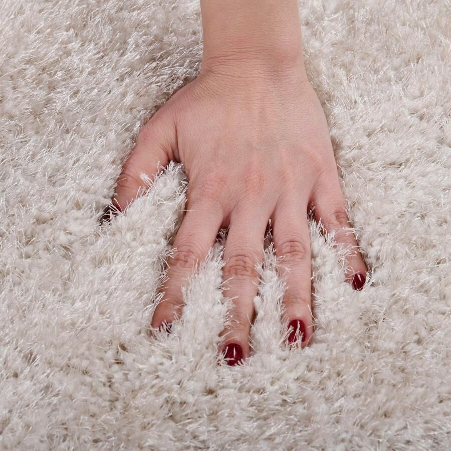 My home Hoogpolig vloerkleed Malin Shaggy in unikleuren uni licht glanzend bijzonder zacht - Foto 4