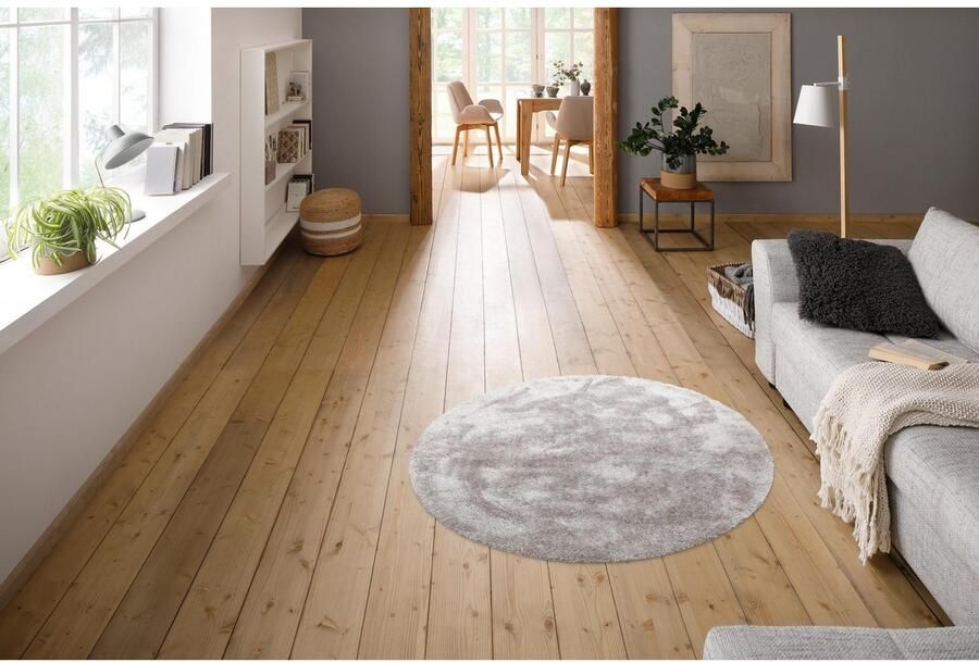 My home Hoogpolig vloerkleed Malin Unikleuren licht glanzend bijzonder zacht door microvezel - Foto 6