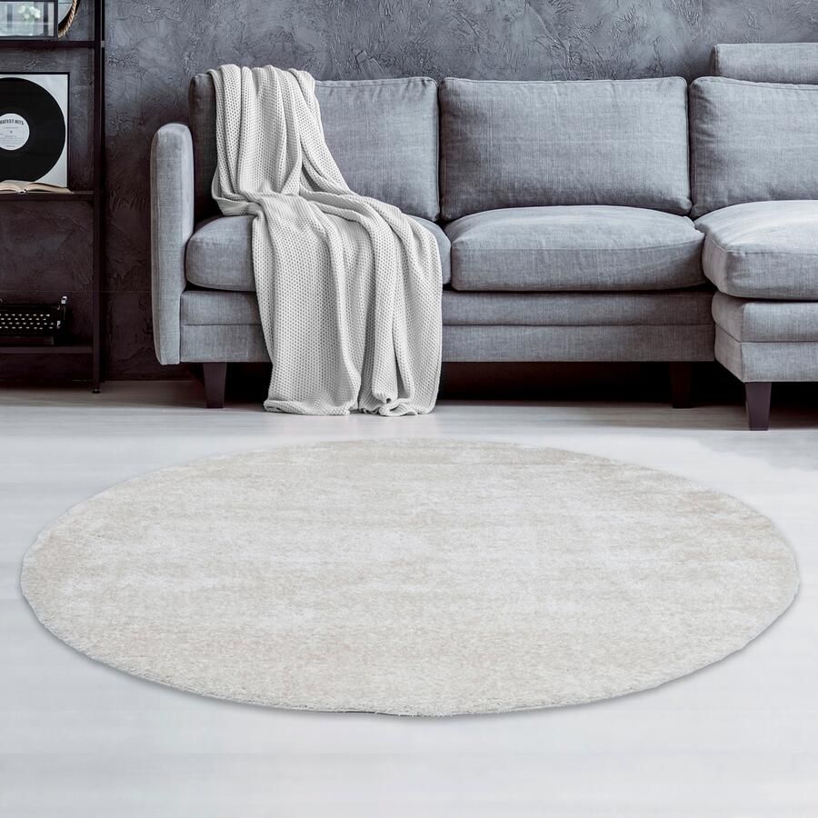 My home Hoogpolig vloerkleed Malin Unikleuren licht glanzend bijzonder zacht door microvezel - Foto 7