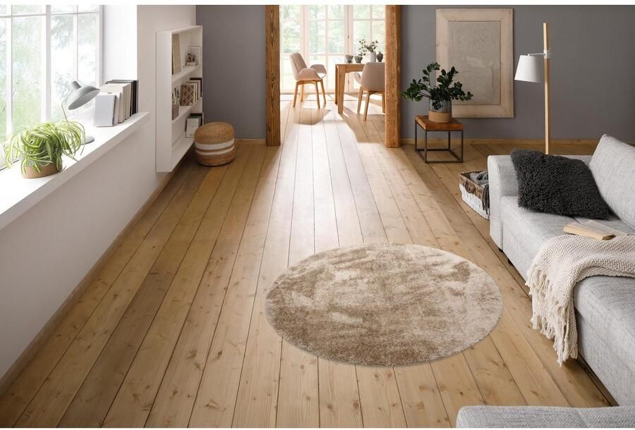 My home Hoogpolig vloerkleed Malin Unikleuren licht glanzend bijzonder zacht door microvezel - Foto 4