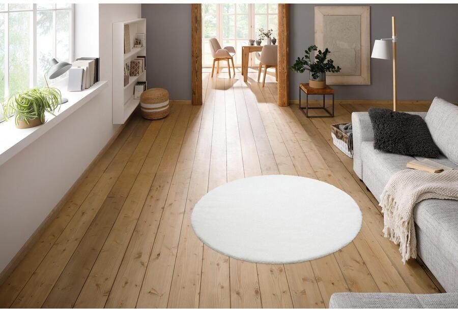 My home Hoogpolig vloerkleed Malin Unikleuren licht glanzend bijzonder zacht door microvezel - Foto 5