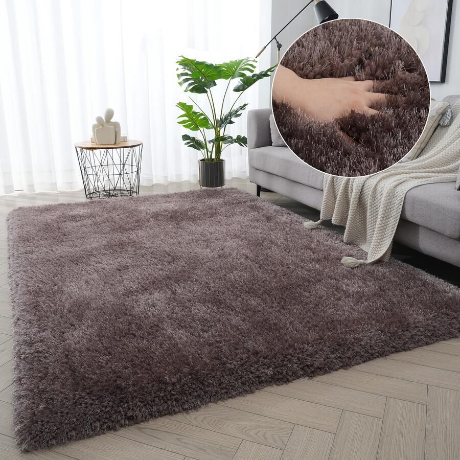 My home Hoogpolig vloerkleed Micro exclusieve tapijt zeer hoge pool zacht door microvezel