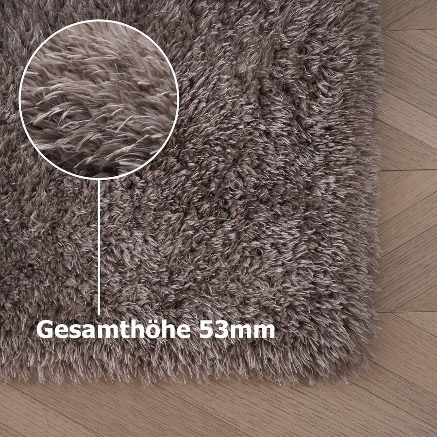 My home Hoogpolig vloerkleed Micro Shaggy van zachte microvezel zacht unikleuren woonkamer slaapkamer kinderkamer - Foto 6
