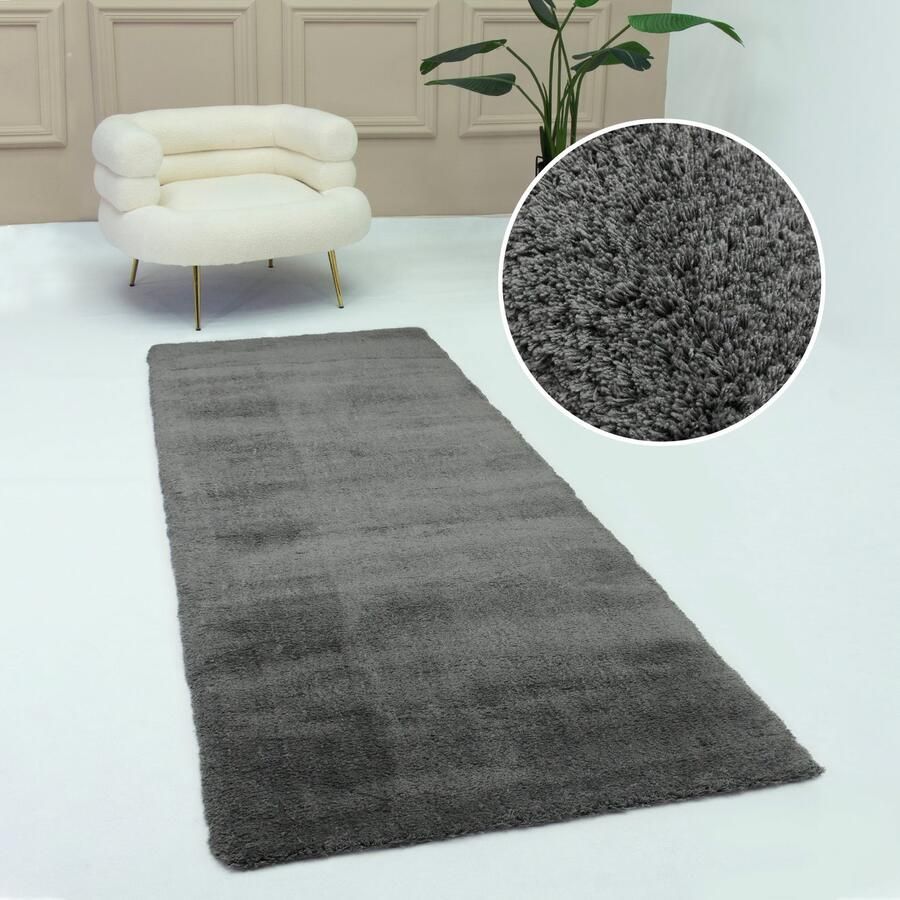 My home Hoogpolig vloerkleed Microvezeltapijt Magong bijzonder zacht zeer fijne pool uni tapijten woonkamer slaapkamer kinderkamer gang brug