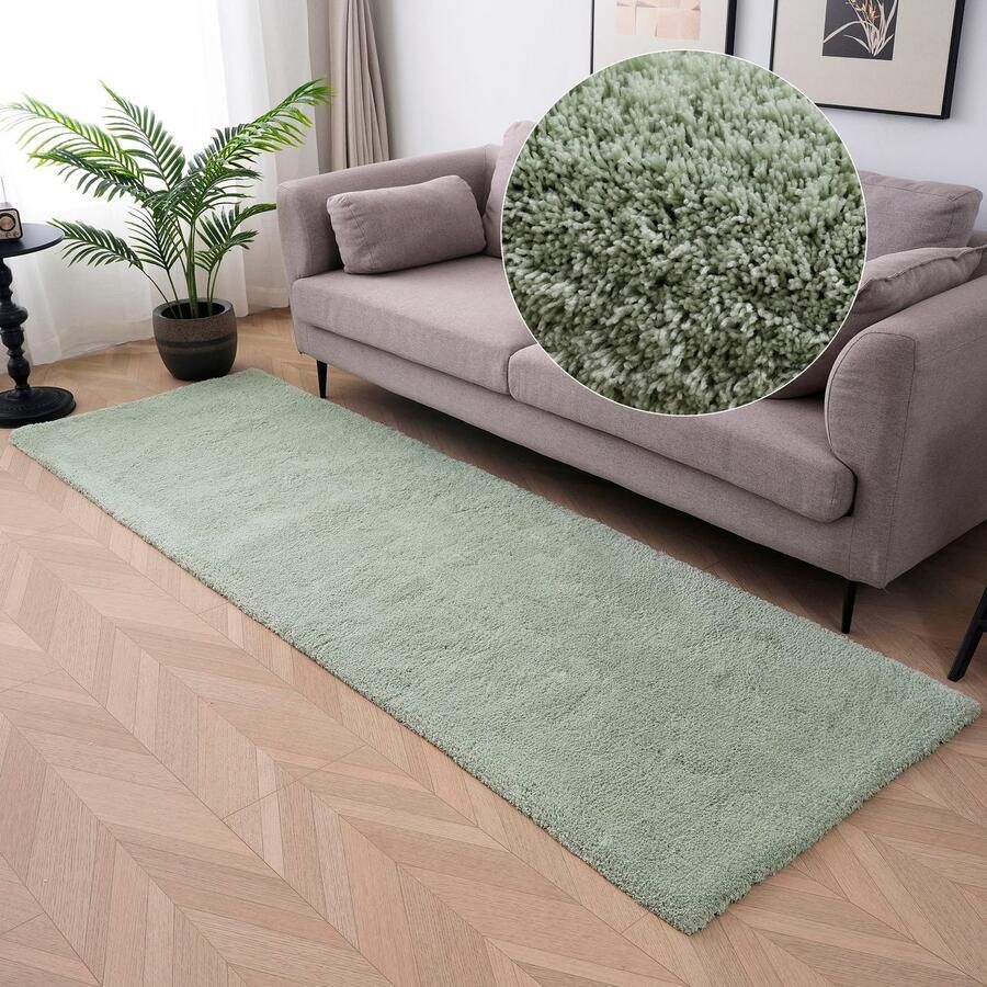 My home Hoogpolig vloerkleed Microvezeltapijt Magong bijzonder zacht zeer fijne pool uni tapijten woonkamer slaapkamer kinderkamer gang brug