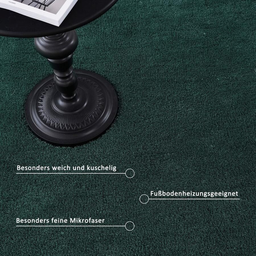 My home Hoogpolig vloerkleed Microvezeltapijt Magong bijzonder zacht zeer fijne pool uni woonkamer slaapkamer kinderkamer ook rond en als loper - Foto 2