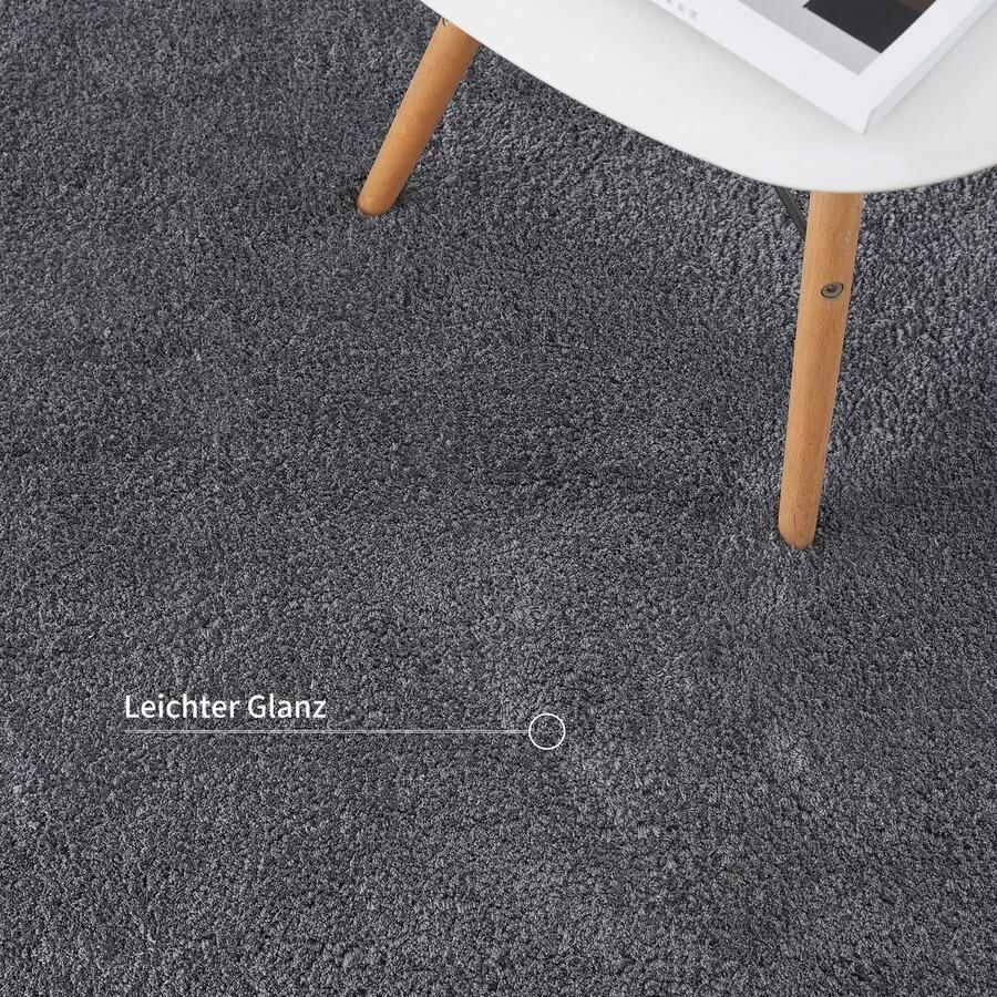 My home Hoogpolig vloerkleed Microvezeltapijt Magong bijzonder zacht zeer fijne pool unikleur zachte vloerkleden woonkamer slaapkamer kinderkamer - Foto 2