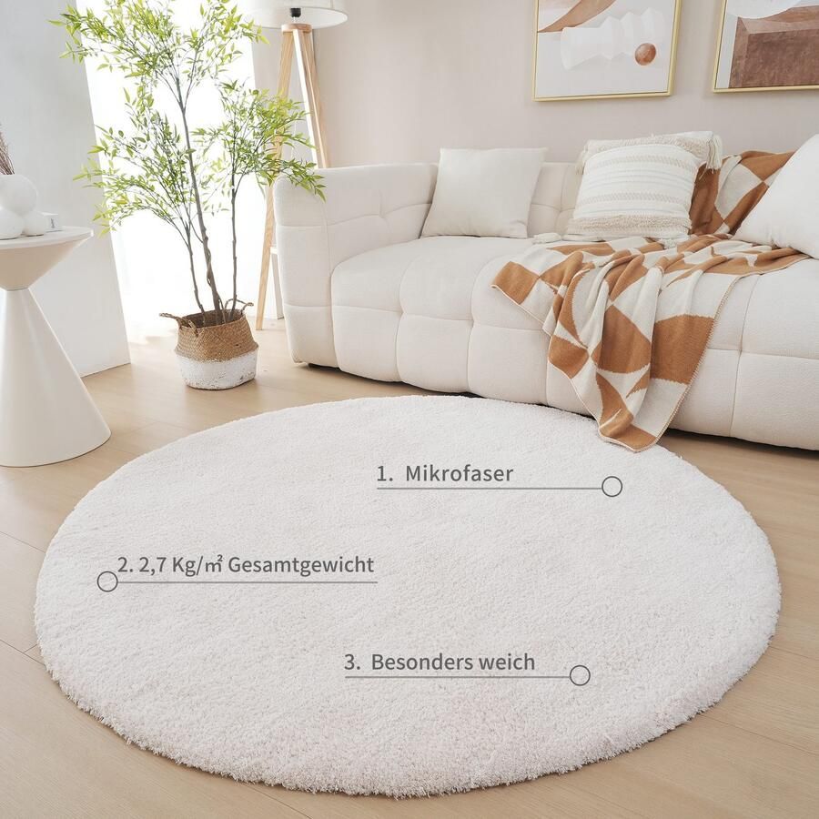 My home Hoogpolig vloerkleed Microvezeltapijt Magong bijzonder zacht zeer fijne pool unikleur zachte vloerkleden woonkamer slaapkamer kinderkamer - Foto 6