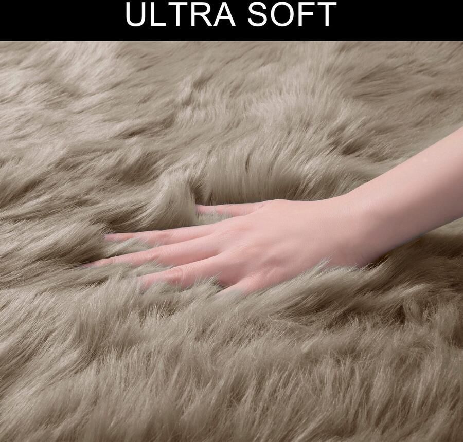 My home Hoogpolig vloerkleed Valeria schapenvacht tapijt knuffelig Imitatiebont zachte vloerkleden woonkamer slaapkamer eetkamer - Foto 7
