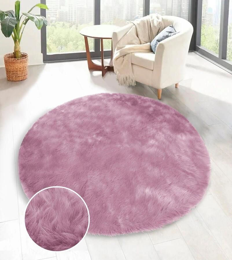 My home Hoogpolig vloerkleed Valeska vachtvloerkleed Imitatiebont zachte vloerkleden woonkamer slaapkamer eetkamer - Foto 2