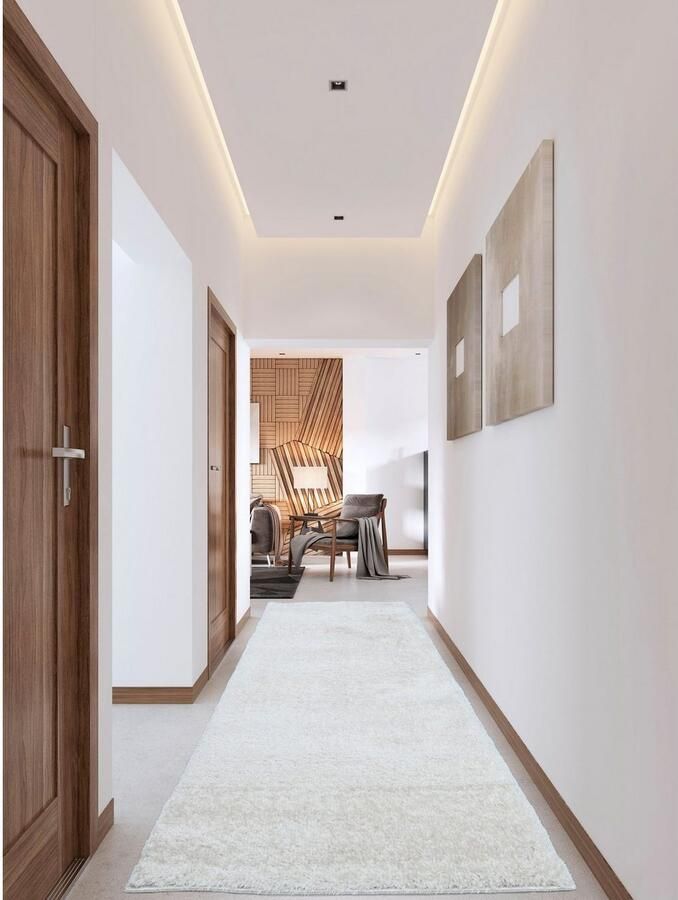 My home Hoogpolige loper Malin Unikleuren licht glanzend bijzonder zacht door microvezel - Foto 4