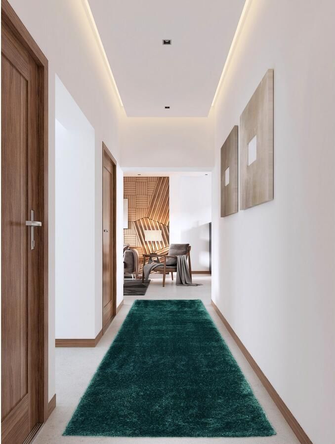 My home Hoogpolige loper Malin Unikleuren licht glanzend bijzonder zacht door microvezel - Foto 7