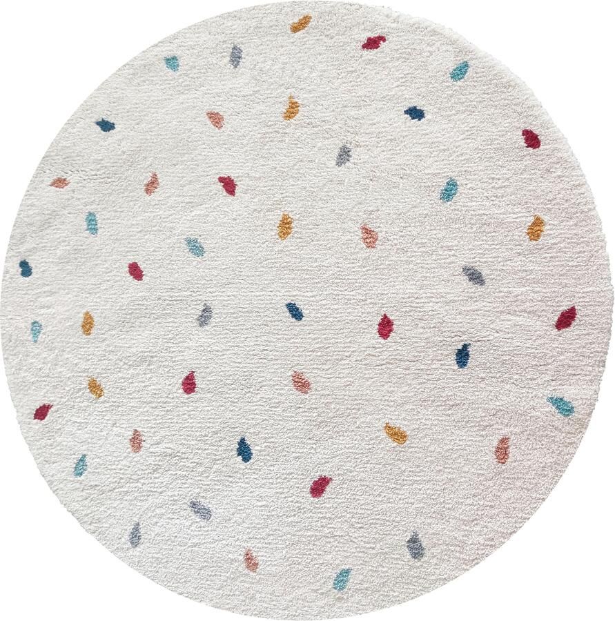 My home Kindervloerkleed Odan hoogpolig tapijt gekleurde stippen tapijten zacht woonkamer kinderkamer - Foto 7