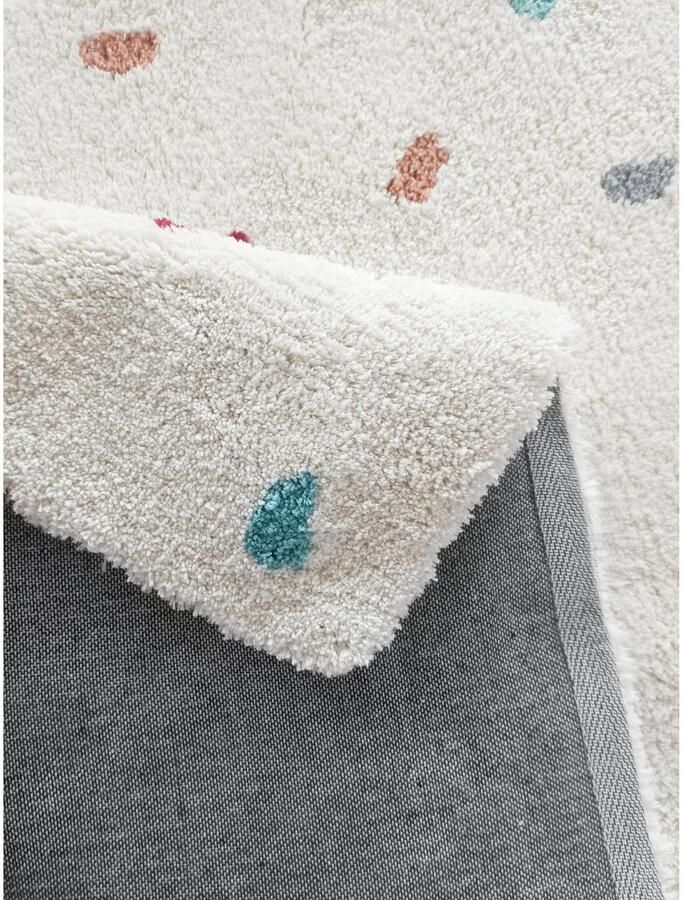 My home Kindervloerkleed Odan hoogpolig tapijt gekleurde stippen tapijten zacht woonkamer kinderkamer - Foto 4