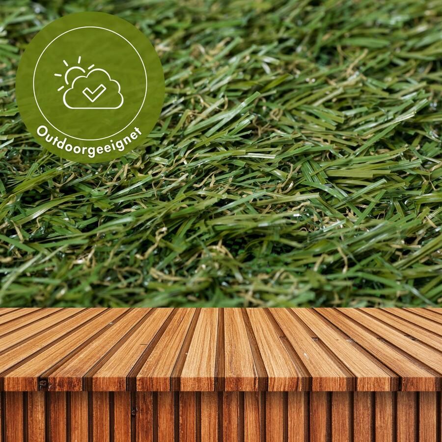 My home Kunstgras Havanna voor balkon & terras realistische graslook met drainagegaten - Foto 3