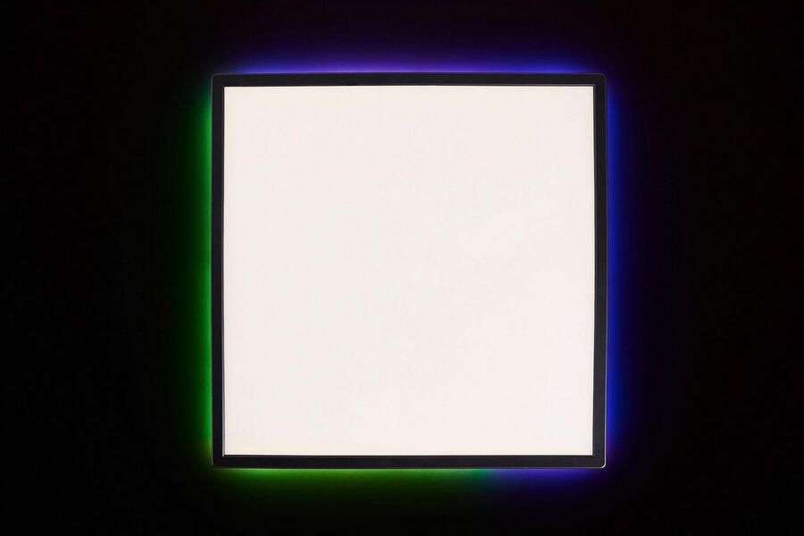 My home Led-plafondlamp Elliot 42 x 42 cm 2500 lumen 3000-6500 kelvin wit zwart (1 stuk) - Foto 4