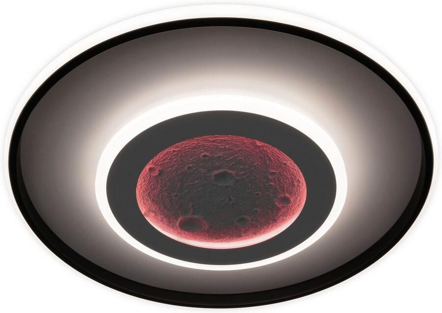 My home Led-plafondlamp Lyra Maan (maanstructuur) incl. CCT RGB geheugen nachtlamp afstandsbediening (1 stuk) - Foto 13