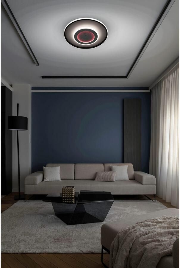 My home Led-plafondlamp Lyra Maan (maanstructuur) incl. CCT RGB geheugen nachtlamp afstandsbediening (1 stuk) - Foto 14