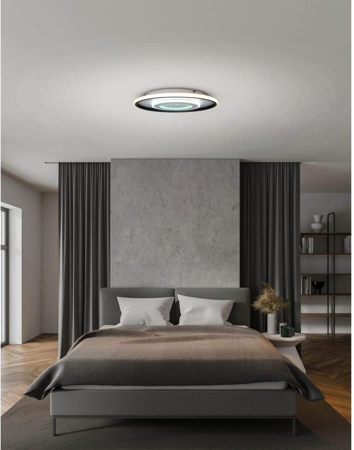 My home Led-plafondlamp Lyra Maan (maanstructuur) incl. CCT RGB geheugen nachtlamp afstandsbediening (1 stuk) - Foto 12