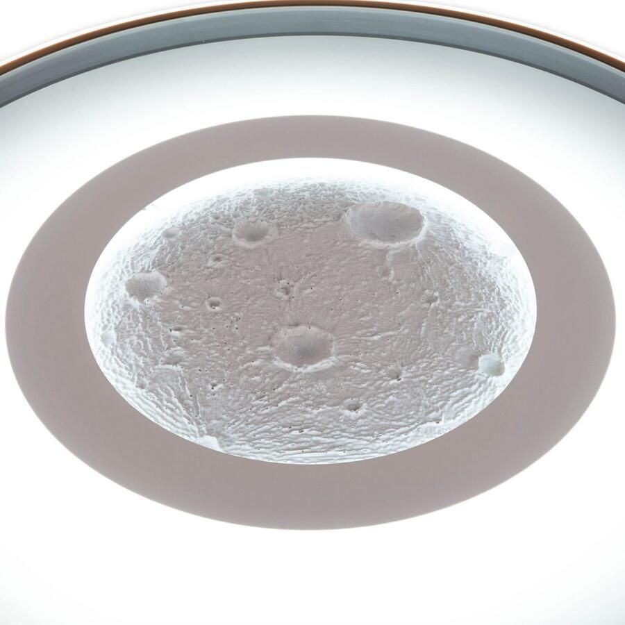 My home Led-plafondlamp Lyra Maan (maanstructuur) incl. CCT RGB geheugen nachtlamp afstandsbediening (1 stuk) - Foto 5