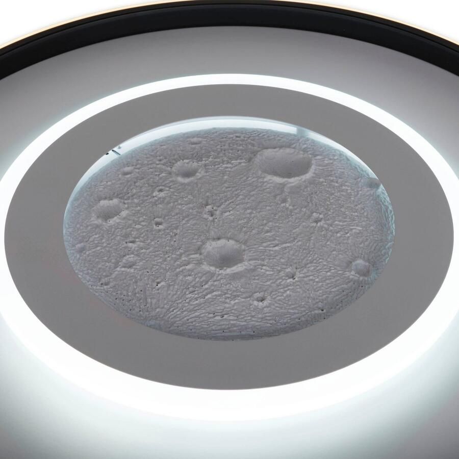 My home Led-plafondlamp Lyra Maan (maanstructuur) incl. CCT RGB geheugen nachtlamp afstandsbediening (1 stuk) - Foto 6