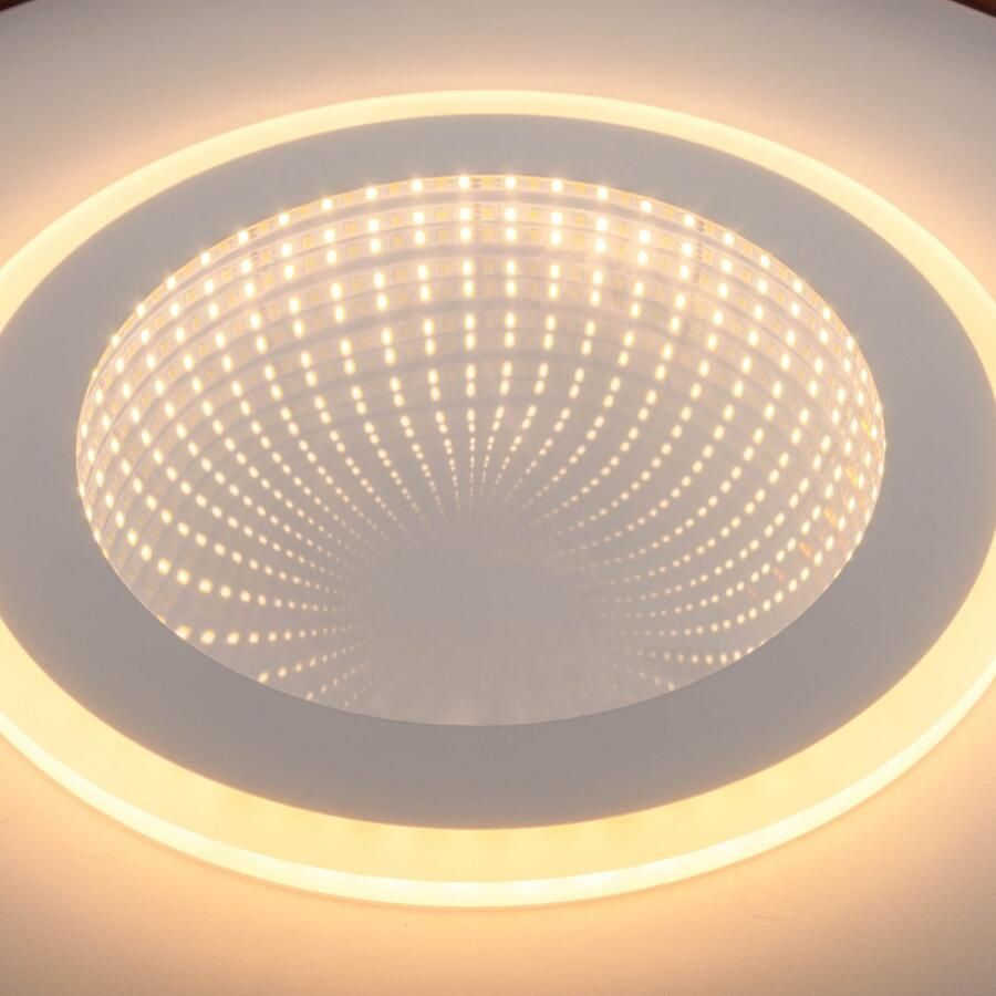 My home Led-plafondlamp Mona plafondlamp met Infinity 3D effect D: 50 cm dimbaar incl. geheugen CCT afstandsbediening 40W Tunnel Mirror (1 stuk) - Foto 3