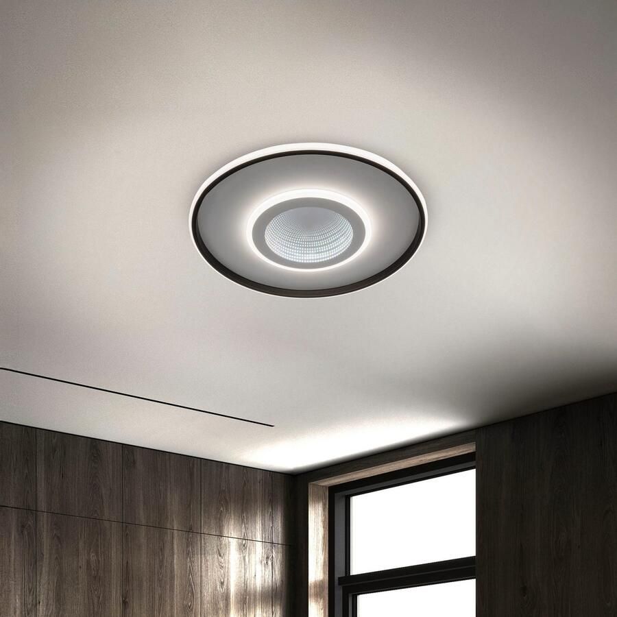 My home Led-plafondlamp Mona plafondlamp met Infinity 3D effect D: 50 cm dimbaar incl. geheugen CCT afstandsbediening 40W Tunnel Mirror (1 stuk) - Foto 5