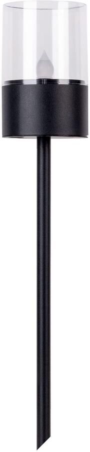 My home Led-solarlamp Lufy 4-delige set decoratieve spiezen tuinfakkel met vlam effect metaal h: 37cm (4 stuks) - Foto 4