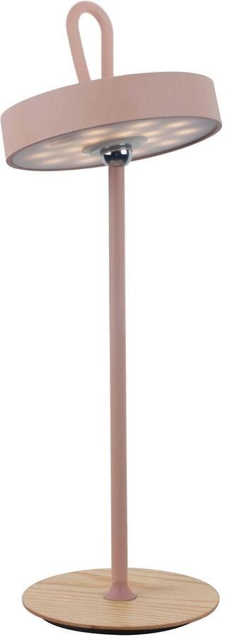 My home Led-tafellamp Charmont met houten voet afneembare hoofdkant als hanglamp te gebruiken oplaadbaar incl. accu + usb-kabel hoofdeinde magnetisch afneembaar hout (1 stuk) - Foto 8