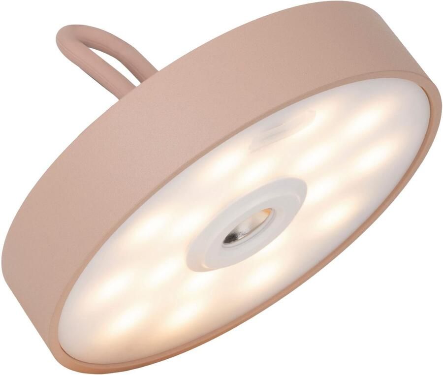 My home Led-tafellamp Charmont met houten voet afneembare hoofdkant als hanglamp te gebruiken oplaadbaar incl. accu + usb-kabel hoofdeinde magnetisch afneembaar hout (1 stuk) - Foto 6