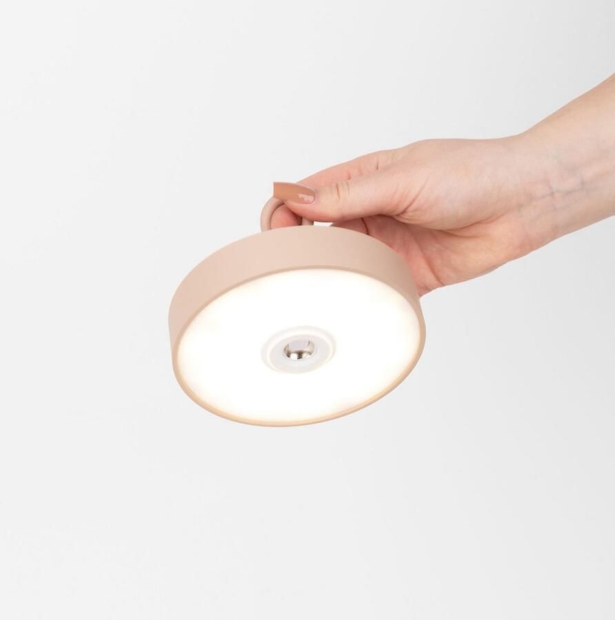 My home Led-tafellamp Charmont met houten voet afneembare hoofdkant als hanglamp te gebruiken oplaadbaar incl. accu + usb-kabel hoofdeinde magnetisch afneembaar hout (1 stuk) - Foto 2