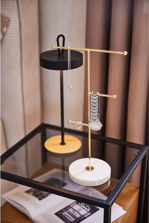 My home Led-tafellamp Charmont met houten voet afneembare hoofdkant als hanglamp te gebruiken oplaadbaar incl. accu + usb-kabel hoofdeinde magnetisch afneembaar hout (1 stuk) - Foto 5