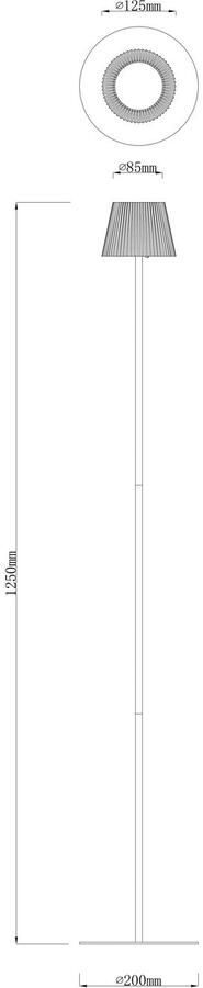 My home Led-vloerlamp voor buiten Härhult LED accu-lamp 125 cm 340 lm 3000 K touchdimmer zwart mat (1 stuk) - Foto 6