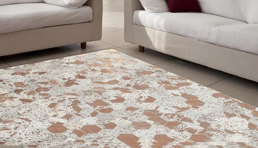 Kayoom Vloerkleed Spark 210 100% leer uniek pluisvrij geschikt voor allergieën & vloerverwarming - Foto 7