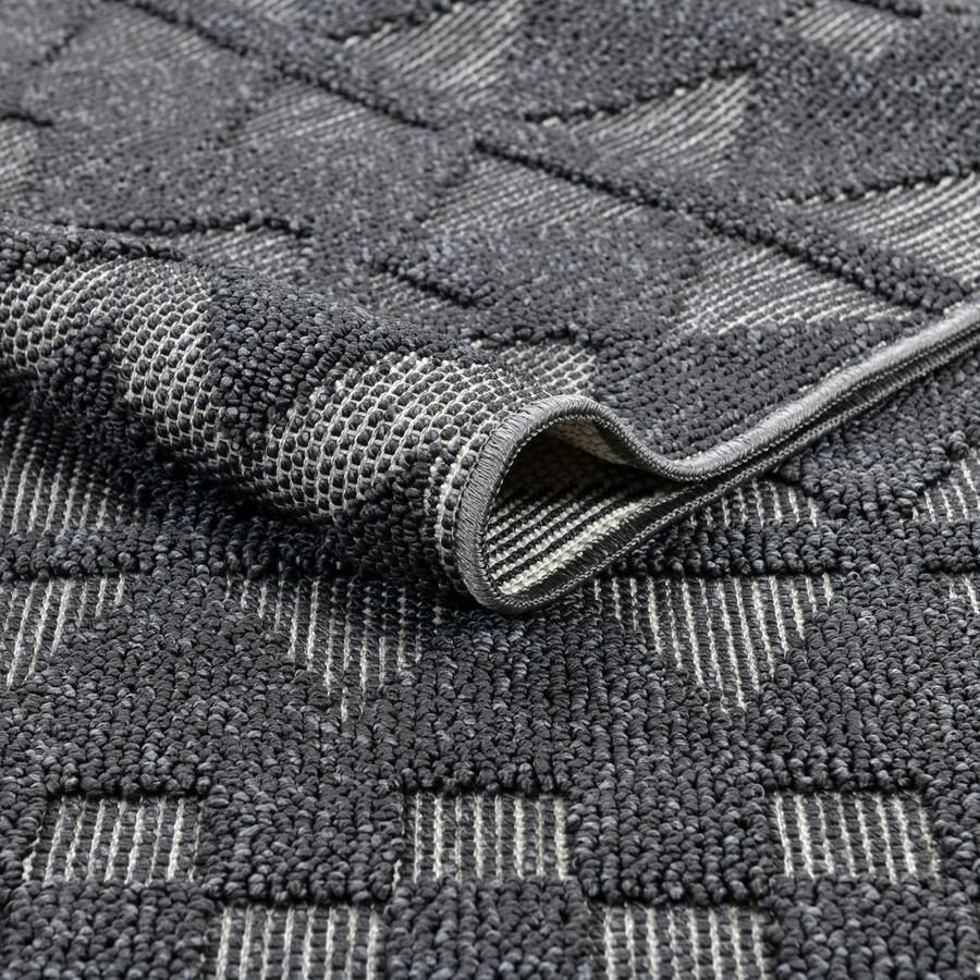 My home Loper Juliane Outdoor Hoog-laag structuur Boho geschikt voor buiten - Foto 3