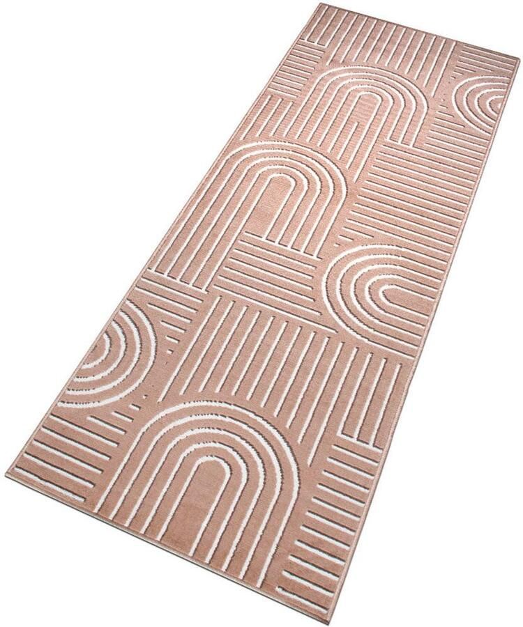 My home Loper Lysandra 3d-effect zachte korte pool onderhoudsvriendelijk lichte glans scandi-look - Foto 5