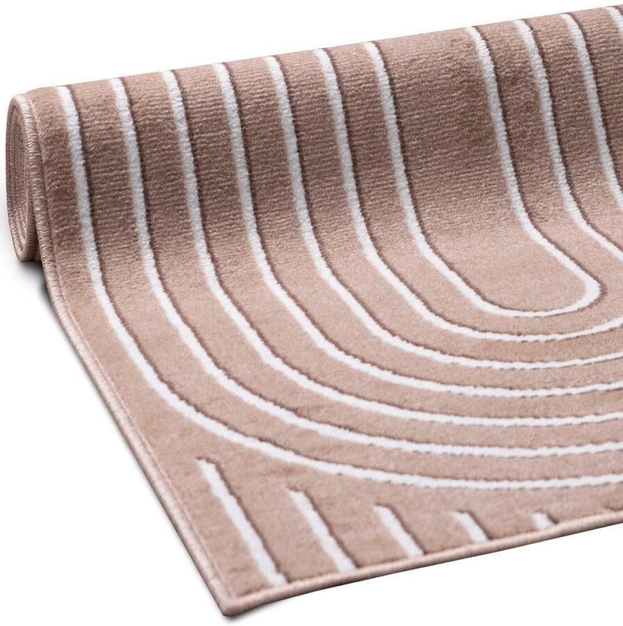 My home Loper Lysandra 3d-effect zachte korte pool onderhoudsvriendelijk lichte glans scandi-look - Foto 3