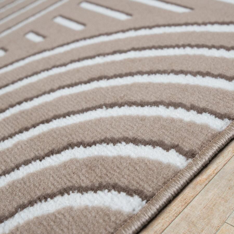 My home Loper Lysandra 3d-effect zachte korte pool onderhoudsvriendelijk lichte glans scandi-look