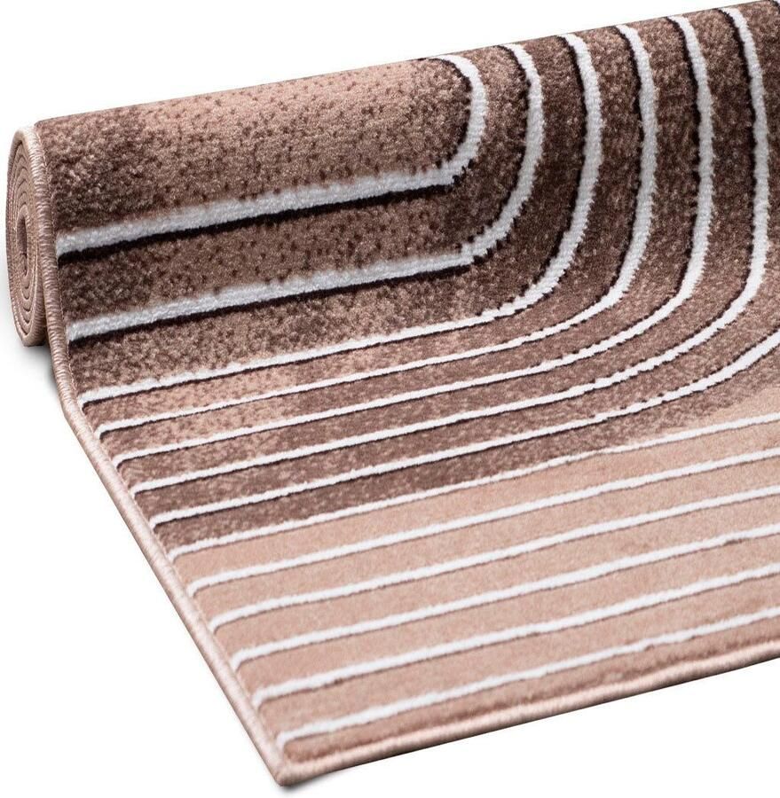 My home Loper Lysandra 3d-effect zachte korte pool onderhoudsvriendelijk lichte glans scandi-look - Foto 2