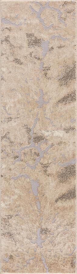 My home Loper Marmer Tapijt in moderne marmerlook hoog-laag effect vlak effen kleur - Foto 9