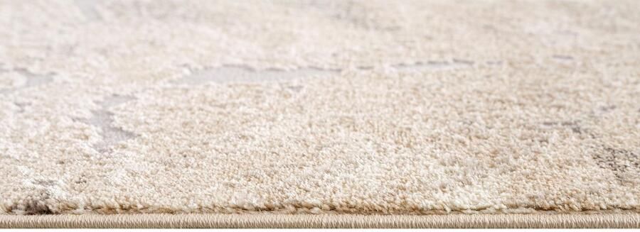 My home Loper Marmer Tapijt in moderne marmerlook hoog-laag effect vlak effen kleur - Foto 8