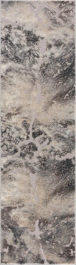 My home Loper Marmer Tapijt in moderne marmerlook hoog-laag effect vlak effen kleur - Foto 9