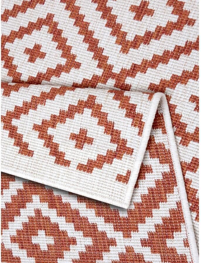 My home Loper Ronda tweezijdig te gebruiken kleed Sisal-look platweefsel in- en outdoor geometrisch boho design - Foto 2