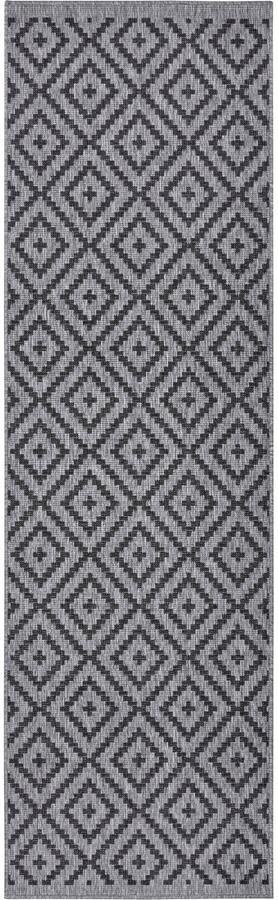 My home Loper Ronda tweezijdig te gebruiken kleed Sisal-look platweefsel in- en outdoor geometrisch boho design - Foto 5