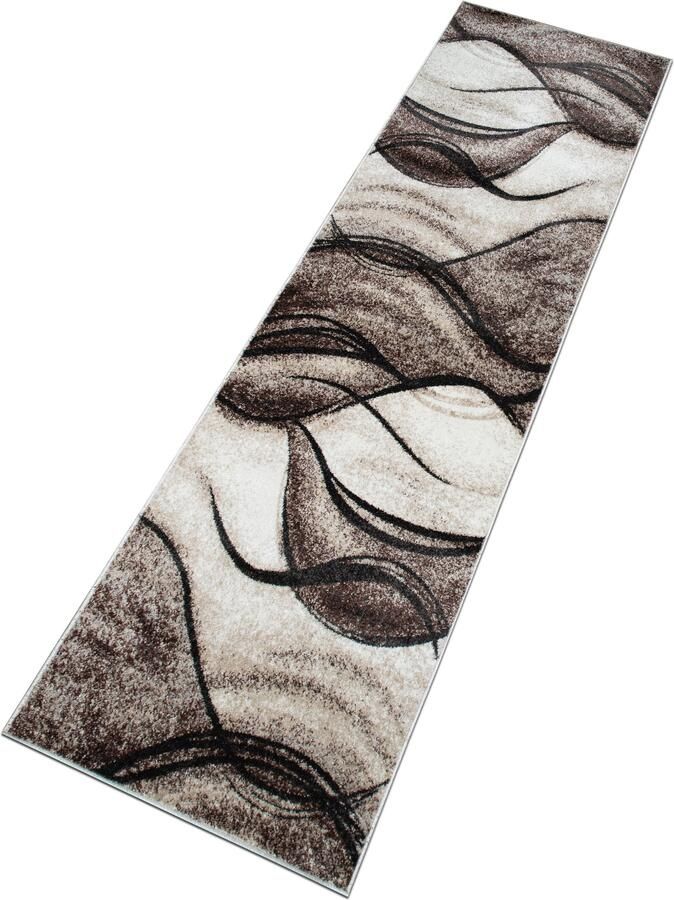 My home Loper Tritom met bijzonder zachte pool kortpolig modern golvenmotief - Foto 9