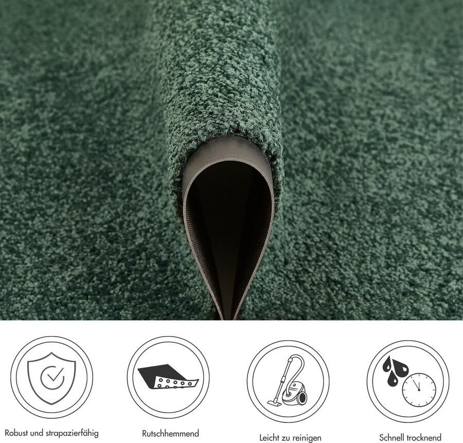 My home Mat Emil Made in Netherlands Vuilvangmat uni kleuren antislip wasbaar (handwas) - Foto 4