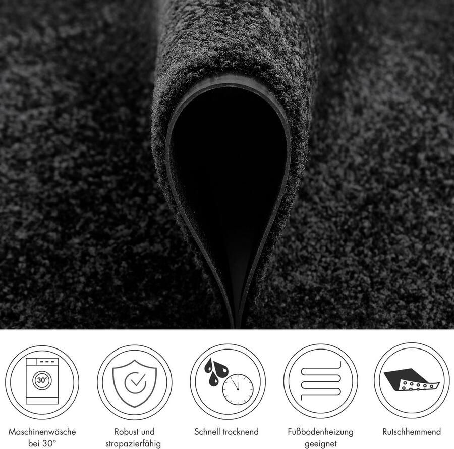 My home Mat Fresh Step Made in Belgium voor de entree effen kleuren antislip robuust wasbaar - Foto 5