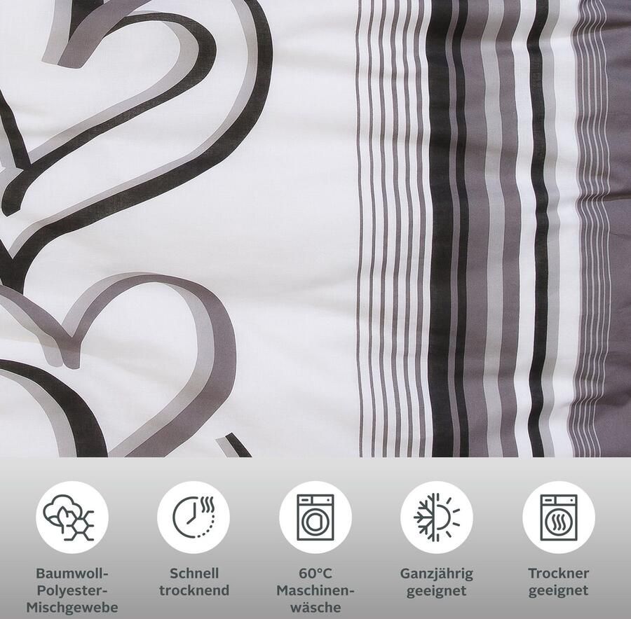 My home Overtrekset Area in mt. 135x200 of 155x220 cm Dekbedovertrek in verschillende kwaliteiten (2-delig) - Foto 2